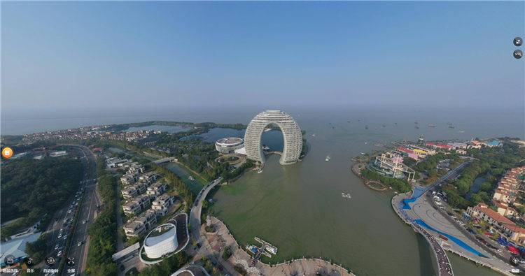 湖州航拍全景圖片，前景和市場(chǎng)